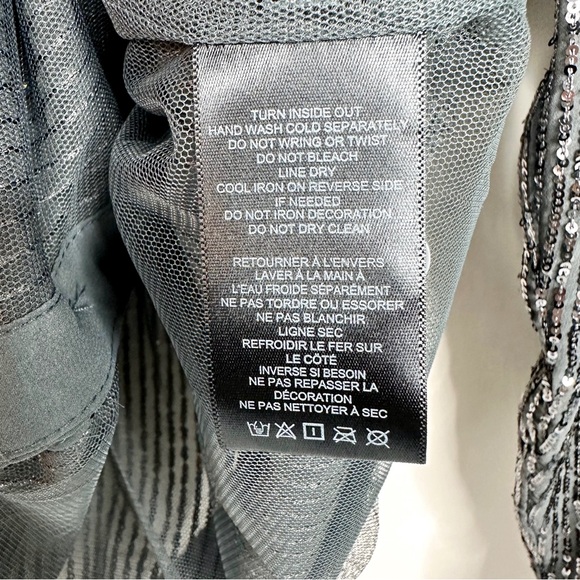 Anthropologie Sequin Button-down Shirt Slate Gray Top Medium Petite - Picture 11 of 15